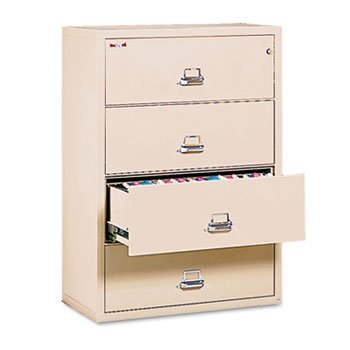 FireKing 4-Drawer Lateral File, Letter/Legal, Parchment