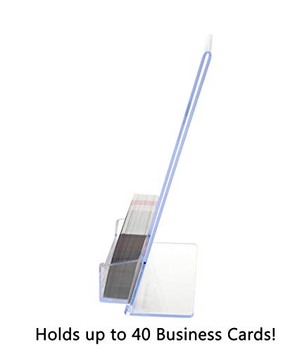 Marketing Holders 5"w x 7"h Advertisement Sign Holder with Attached Business Card Pocket Printed Material Literature Flyer Frame Slant Back Pack of 120
