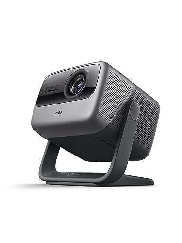 JmGO Ultra 4K Triple Laser Projector with 360° Freestyle Gimbal, Blu-Ray 3D, 2200 CVIA Lumen, HDR 10, Android TV 11, 10W*2 Dynaudio Speakers, Keystone Correction - Smart Portable Theater