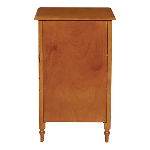 OSP Home Furnishings Knob Hill Collection File Cabinet for Letter Size Files, Antique Cherry Finish