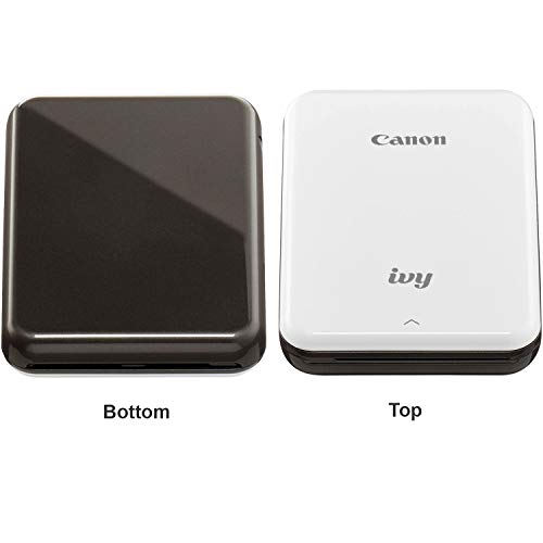 Canon Ivy Mini Photo Printer, Portable Instant Phone Printer, Bluetooth, Gray Slate | Bundled with 2 x 3 inch Zink Photo Paper (20 Sheets), Mini Photo Printer Case, and HeroFiber Cleaning Cloth