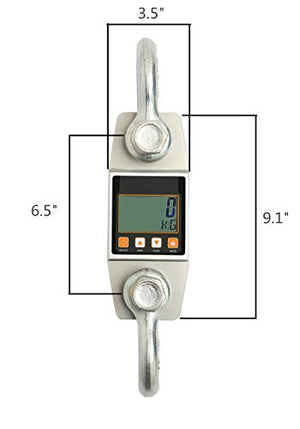 Hyindoor Digital Hanging Scale 3000kg/6000lb Industrial Heavy Duty Crane Scale Smart High Accuracy Electronic Crane Scale