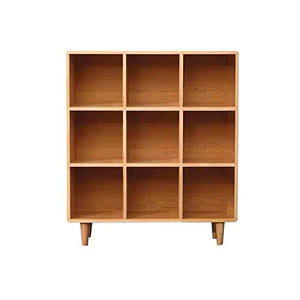HARAY Wooden Bookshelf Living Room Storage Lattice Cabinet Display Floor Bookcase