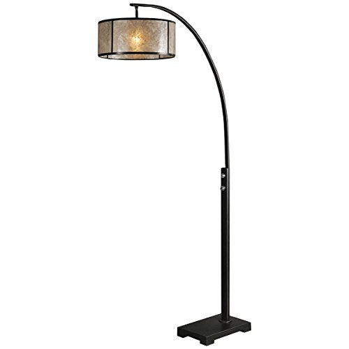 Uttermost 28597-1 Cairano Drum Shade Floor Lamp, Bronze