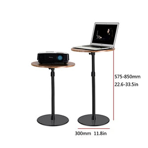 VIORED Projector Stand with Laptop Tray - Adjustable Height 33.5 Inches - Black