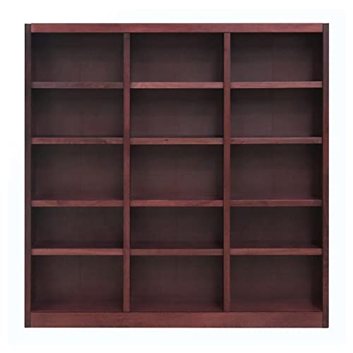 Bowery Hill Cherry 72" Tall Triple Wide Bookcase