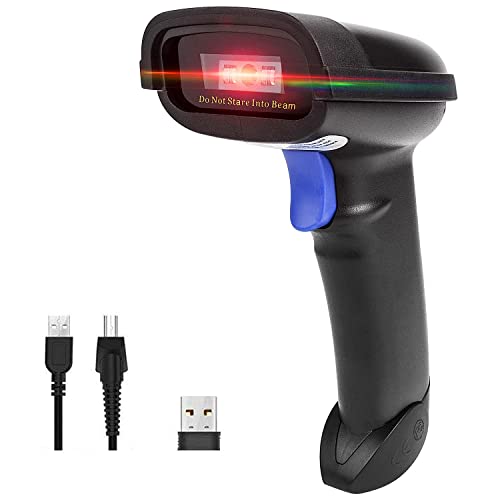 NETUM NT-1228BC Bluetooth Barcode Scanner, 2.4G Wireless & Bluetooth & Wired Connection, Windows, Mac, Android, iOS Compatible (100 Pieces)