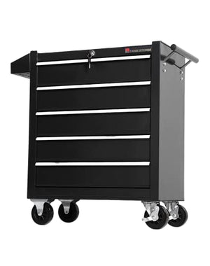 TANKSTORM Heavy Duty Steel Rolling Tool Box 5 Drawer Cart (TZ35P-B)