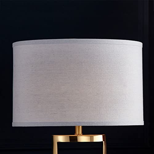 WAOCEO Traditional Copper Table Lamp with Cloth Lampshade