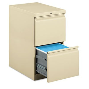 HON Efficiencies Mobile Pedestal File with Two File Drawers - Putty (Model: 33823RL)