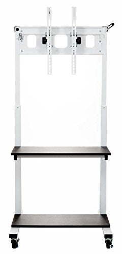 Luxor Crank Adjustable Flat Panel TV Cart with 2 Shelves