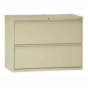 Sandusky Lee LF8F362-07 800 Series 2 Drawer Lateral File Cabinet, 19.25" Depth x 28.375" Height x 36" Width, Putty