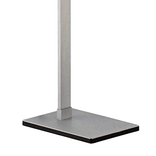 Possini Euro Design Bentley Modern Minimalist LED Task Floor Lamp 61" Tall Silver Aluminum - Adjustable Touch On/Off - Bright Lighting for Living Room, Bedroom