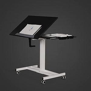 Teerwere Drafting Table Lifting Table Designer Drawing Table Working Table Professional Architectural Drawing Table Movable Drawing Table (Color : Black, Size : 80x55cm)