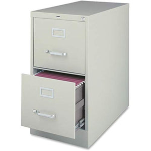 Lorell 2-Drawer Vertical File, Legal, 18 by 26-1/2 by 28-3/8-Inch, Light Gray