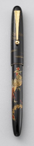 PILOT Namiki Nippon Art Collection Fountain Pen, Chinese Phoenix Design Barrel, Fine Nib (60409),Black/Gold