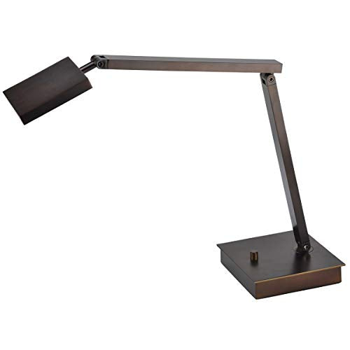 Desk Lamps 1 Light Fixtures with Bronze Finish Metal Material SSL Type 7" 6.3 Watts