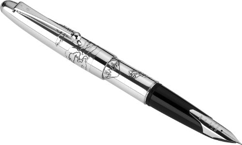 PILOT Namiki Sterling Collection Fountain Pen, Mount Fuji Design Barrel, Fine Nib (60684)