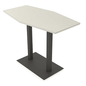 SKUTCHI DESIGNS INC. Standing Height Hexagon Bistro Table | Harmony Series | 34"x60" | White/Matte Black