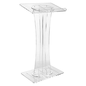 Oklahoma Sound 471 Acrylic Curved Lectern, Clear