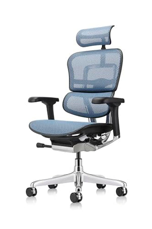 Eurotech Seating Ergohuman GEN2 High Back Mesh Executive Office Chair with Adjustable Lumbar Support - Blue