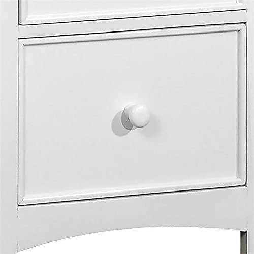 Furniture of America Dimanche Wood 2-Piece Desk and Hutch Set in White