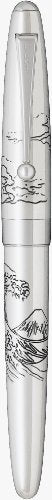 PILOT Namiki Sterling Collection Fountain Pen, Mount Fuji Design Barrel, Fine Nib (60684)