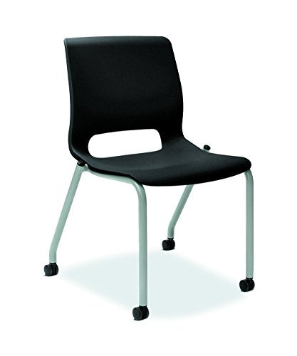 HON Motivate Guest Chair Set of 2 - Stacking Office Chairs, Onyx (HMG1)
