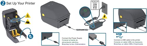 BASAWA Zebra GC420t (Upgraded to ZD220t) Thermal Transfer & Direct Desktop Printer - 4X6 Shipping Labels, Barcodes 203DPI