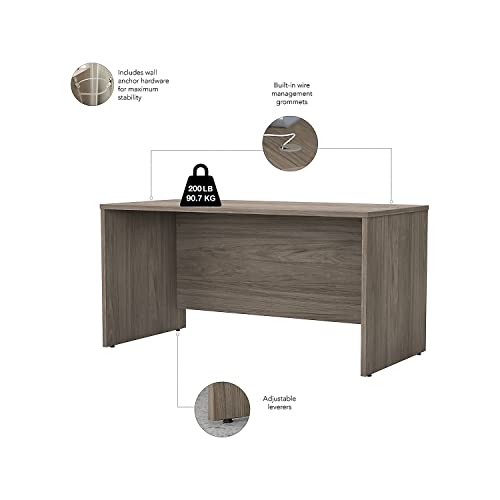 Bush Business Furniture Studio C 60-inch W Computer Desk with Mobile File Cabinet Bundle, Modern Hickory