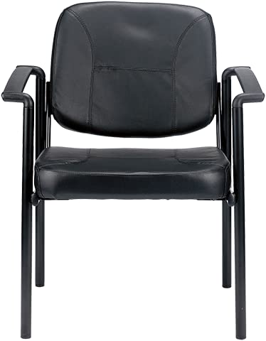 Eurotech Seating Dakota Black Vinyl Mid Back Executive Guest Chair