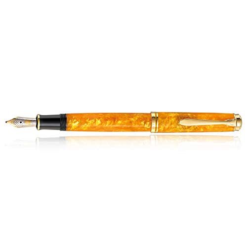 Pelikan 809436 Fountain Pen Souverän M600 Vibrant Orange, 14ct gold nib fine F - Special Edition