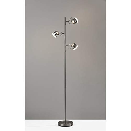 Adesso 2104-22 Nitro LED Tree Lamp, 63.25 in, 3 x 6W LED, Brushed Steel, 1 Floor Lamp