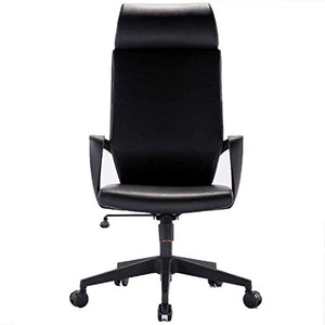 KouRy High Back Office Chair with Sliding Seat and Lumbar Support (Black)