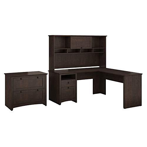 Desk with Hutch and Filing Cabinet Set