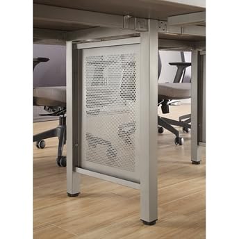 NBF Signature Series Expandable Conference Table 14' - Warm Ash Laminate Top/Brushed Nickel Leg