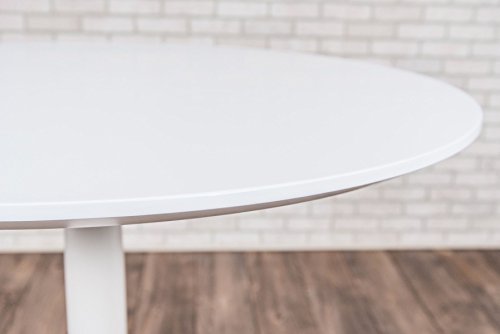 Luxor 36" Pneumatic Height Adjustable Round Cafe Table - Gray
