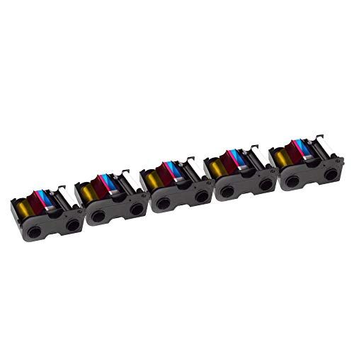 5 x Fargo 45000 Color Ribbon - YMCKO - 250 Prints with Bodno Software Demo