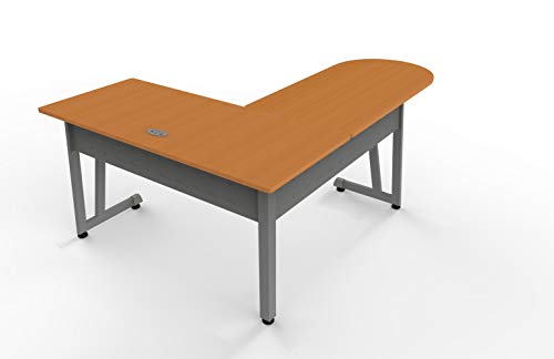 Linea Italia ZUM120, Corner, Home Office L-Shaped Desk, Maple