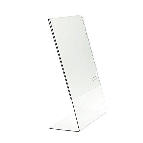 SOURCEONE.ORG Best Value 8.5 X 11 Inches Thick Acrylic Slant Back Sign Holder Ad Frame Picture Frame, Clear Acrylic Perfect for Trade Shows, Museums, Retail Stores (48 Pack)
