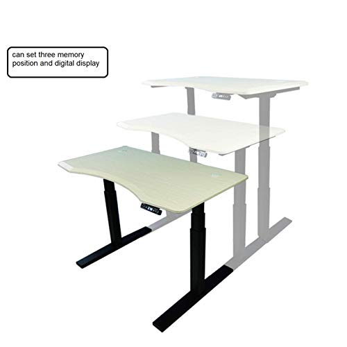 LYL&R 2 Electric Motor，Sit Standing Height Adjustable Desk， Ergonomic Workstation, Height from 26" to 43",Easy Assemble, Computer Table for Display. (60''30'', Walnut)