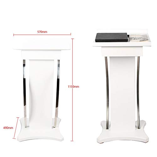 Generic Lectern Podium Stand Solid Wood - White, for Church, Schools, Hotel & Restaurant