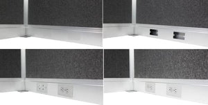 VERSARE Pre-Configured Hush Panel Electric Cubicle Office Partition Walls