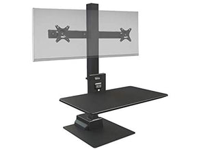 Ergotech Freedom Electric Stand, Includes Dual Monitor Sit Stand Desk, 0-88.2lbs Weight Capacity, Easy Assembly, Height Adjustment in a Touch of a Button, VESA Compatible 75x75, 100x100, Black