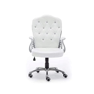 Generic Ergonomic Executive Office Chair White Leather Swivel Game Computer Managerial Boss