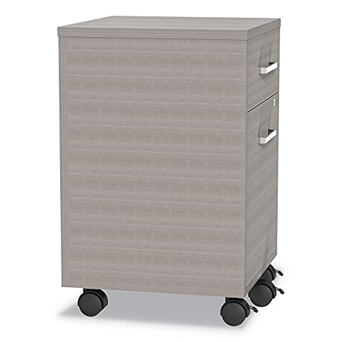 Linea Italia Urban Mobile File Pedestal, 2-Drawer Box/File, Ash Legal/A4 - Left/Right