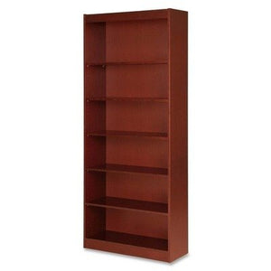 Lorell 7-Shelf Panel Bookcase, 36 by 12 by 84-Inch, Cherry