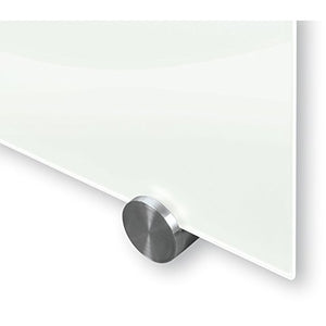 Best-Rite 48 x 96 x 1/8 Inches, Visionary Magnetic Glass Whiteboard, Frameless, Glossy White, 83846