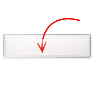 StoreSMART - Peel & Stick 1" x 4" Shelf Tag/Label Holders - 500-Pack - Open Long Side - SPCSTB2432L-500
