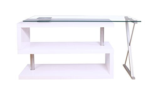 ComfortScape Writing Desk with Swivel Function, White